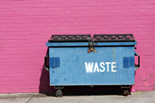 Professional waste clearance team at work