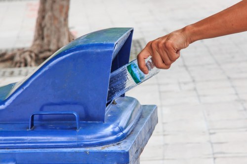 Community members participating in Purley recycling program